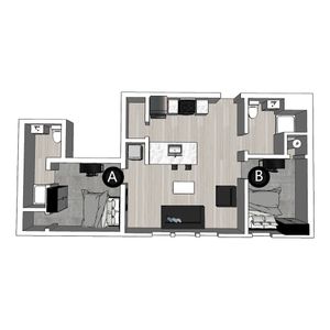 2BR/2BA - Lux South