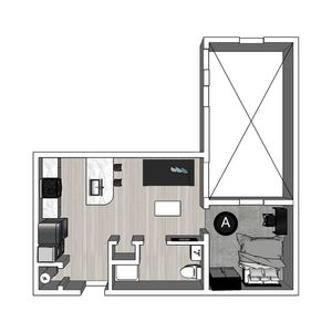 1BR/1BA &ndash; Lux North