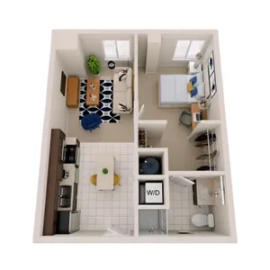 Paloma University City - One-Bedroom Floorplan