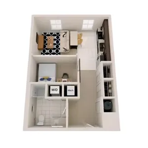 Paloma University City - One Bedroom Floorplan
