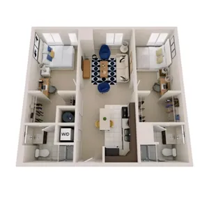 Paloma University City - Two-Bedroom Floorplan