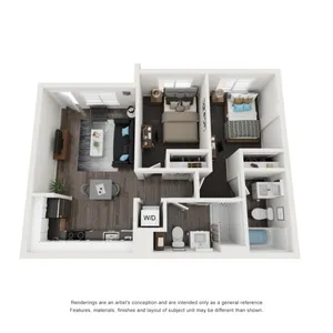 The Union - Two Bedroom Floorplan