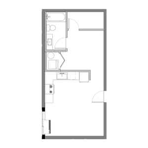 Studio Plan F Floor Plan at The Edison in Reno, NV