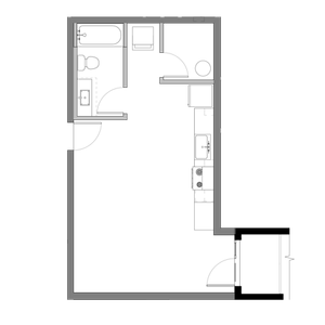 Studio Plan G Floor Plan at The Edison in Reno, NV