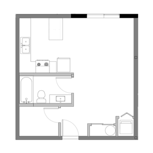 Studio Plan I Floor Plan at The Edison in Reno, NV