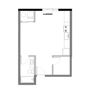 Studio Plan L Floor Plan at The Edison in Reno, NV