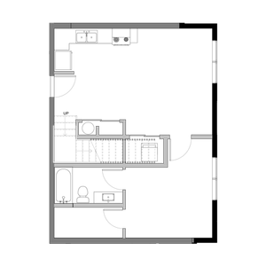 Loft 653 sq ft Floor Plan at The Edison in Reno, NV