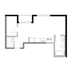 Studio Plan O Floor Plan at The Edison in Reno, NV