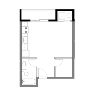 Studio Plan P Floor Plan at The Edison in Reno, NV