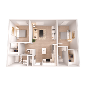 2 Bedroom 2 Bathroom at The Edison