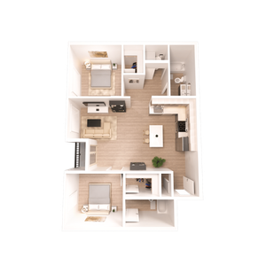 2 Bedroom 2 Bathroom at The Edison