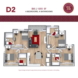 4 Bedroom Floorplan