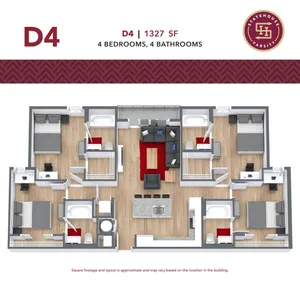 4 Bedroom Floorplan