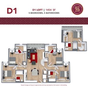 5 Bedroom floorplan