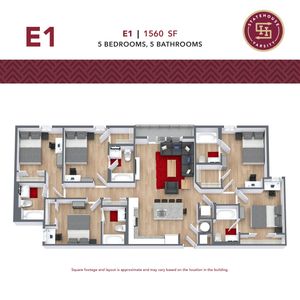 5 Bedroom floorplan