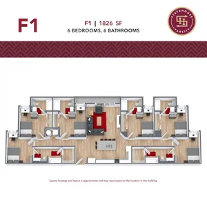6 Bedroom Floorplan