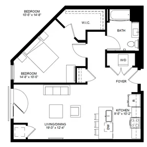 plan a13 1-bed emerson