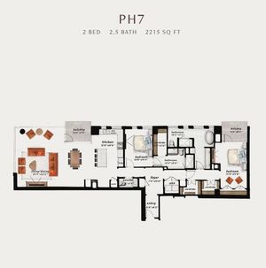 PH7 | 2 Bed 2.5 Bath 2,215 square feet
