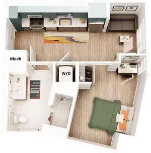 1x1 | 1 bed 1 bath | from 519 square feet