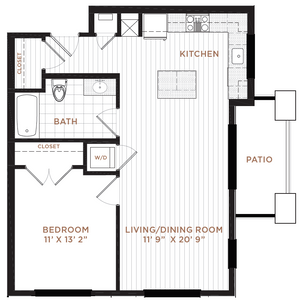Floor Plan 3 | Nashua NH Apartments | Corsa