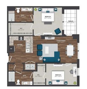 TH3 | 2x2 | 1210 sq ft