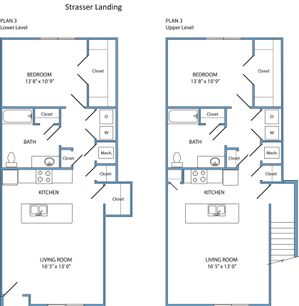 Plan 3 - 1 bed, 1 bath