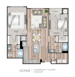 2 Bedroom Floor Plan