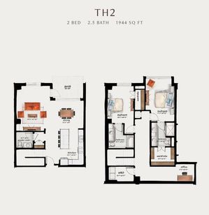 TH2 | 2 Bed 2.5 Bath 1,944 square feet
