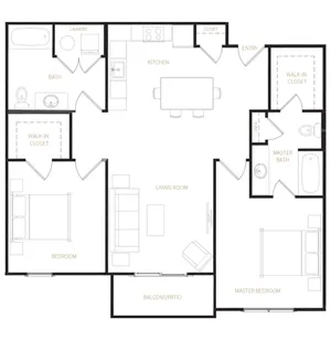 2x2 B Floorplan