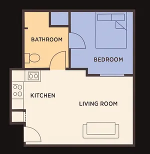1 Bedroom Floor Plan