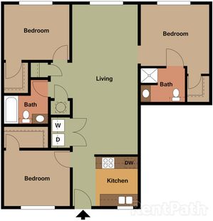 3 bedroom floor plan