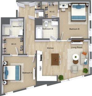 2 Bedroom 2 Bathroom B19