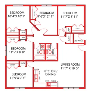 East 5 Bdrm-B