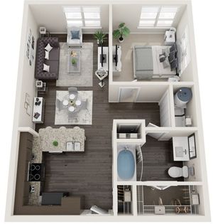 Century | One Bedroom | 720 sqft | Full Sized Washer/Dryer | Walk-in Closet