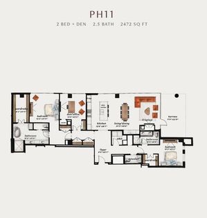 PH11 | 3 Bed 2.5 Bath 2,472 square feet
