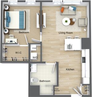 1 Bedroom 1 Bathroom A2
