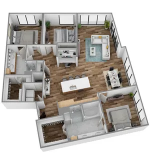 3D T Floorplan