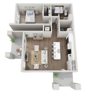 Floor Plan 1D | Seasons at North Aurora | Apartments in North Aurora, IL