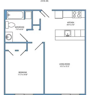 1-Bed, 1-Bath Standard