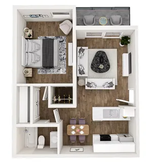 1 Bedroom Floor Plan