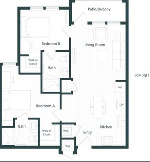 2 Bedroom, 2 Bath