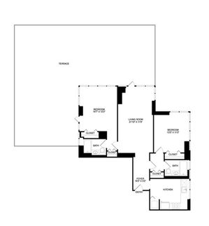 Two Bedroom Two Bath (1114 SF)