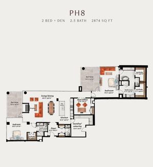 PH8 | 3 Bed 2.5 Bath 2,874 square feet