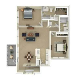 Two Bedroom Two Bath