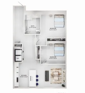2 Bedroom 1 Bath ADA