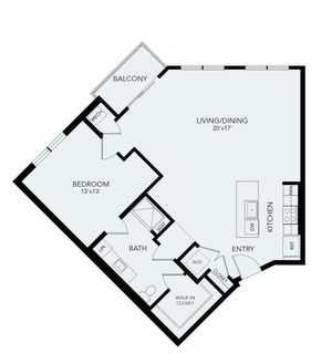 A4 | 1 bed 1 bath | 996 sq ft