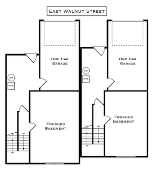 East Walnut Street, 3 Bedroom, First Floor Plan