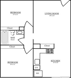 2x1 Floor Plan