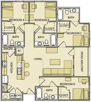 4 BEDROOM, 4 BATH