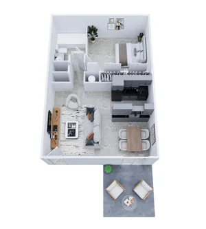 1x1 Floor Plan